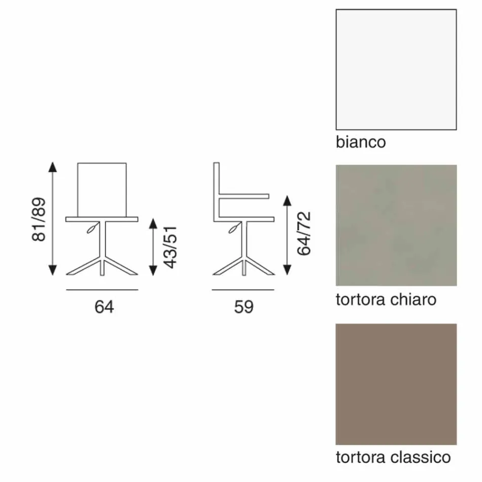 Sedia da ufficio design moderno Summer Viadurini