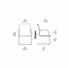 Sedia da Ufficio Ergonomica a Slitta con Braccioli Made in Italy - Filanna Viadurini