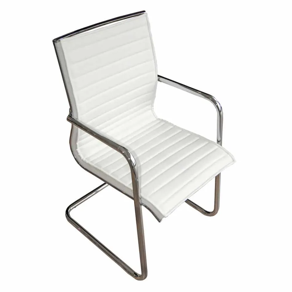 Sedia da Ufficio Ergonomica a Slitta con Braccioli Made in Italy - Filanna Viadurini