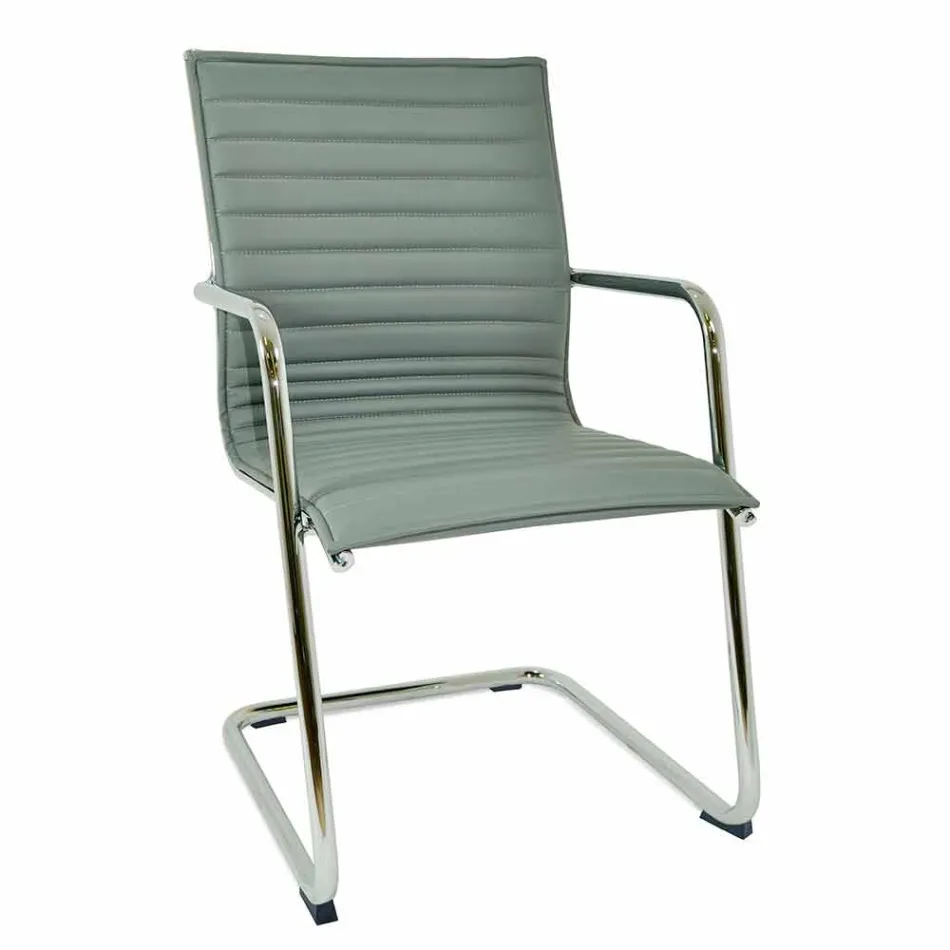 Sedia da Ufficio Ergonomica a Slitta con Braccioli Made in Italy - Filanna Viadurini