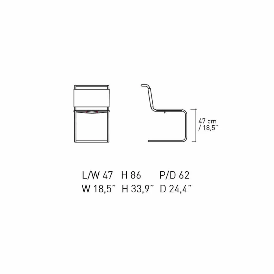 Sedia da Ufficio in Cuoio con Struttura in Acciaio Cromato Made in Italy - Elite Viadurini