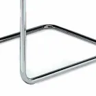 Sedia da Ufficio in Cuoio con Struttura in Acciaio Cromato Made in Italy - Elite Viadurini