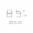 Sedia da Ufficio in Pelle con Struttura in Acciaio Cromo Made in Italy - Quarzo Viadurini