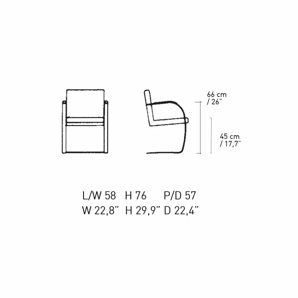 Sedia da Ufficio in Pelle con Struttura in Acciaio Cromo Made in Italy - Quarzo Viadurini