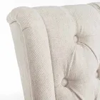 Sedia Design Classico in Tessuto e Legno di Quercia 2 Pezzi Homemotion - Forla Viadurini