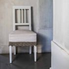 Sedia design moderno in legno di faggio laccata bianca, Shirley Viadurini
