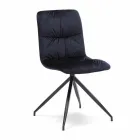 Sedia design moderno rivestita in tessuto Chiara Viadurini