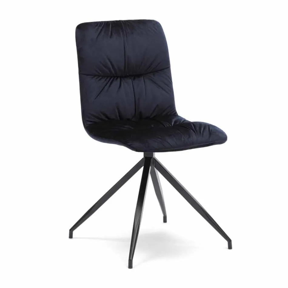 Sedia design moderno rivestita in tessuto Chiara Viadurini