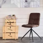 Sedia design moderno rivestita in tessuto Chiara Viadurini