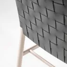 Sedia di Alta Qualità in Legno di Faggio e Cuoio Made in Italy, 2 Pezzi - Nora Viadurini