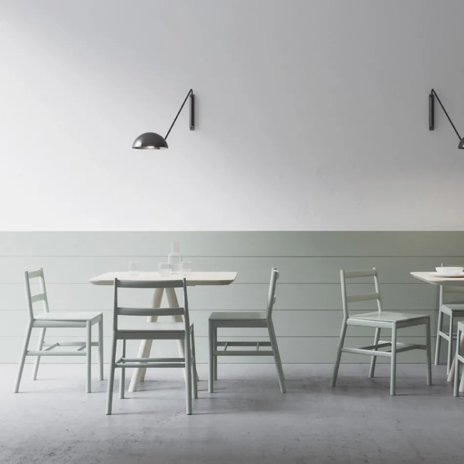 Sedia di Alta Qualità in Legno di Faggio Massello Made in Italy, 2 Pezzi - Nora Viadurini