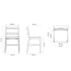 Sedia di Alta Qualità in Legno di Faggio Massello Made in Italy, 2 Pezzi - Nora Viadurini