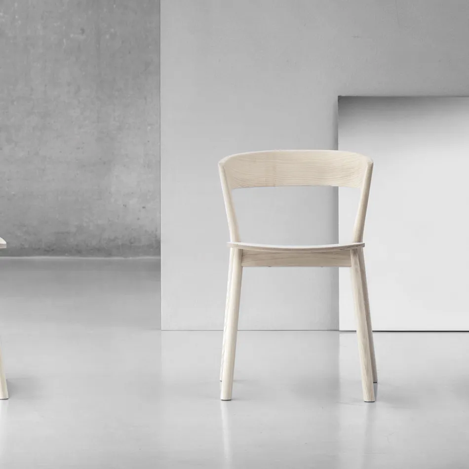 Sedia di Alta Qualità in Legno di Frassino Made in Italy, 2 Pezzi - Oslo Viadurini