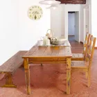 Sedia di Design Classico in Legno di Acacia Massello Homemotion - Moritz Viadurini