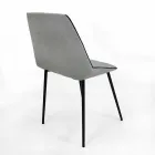 Sedia di design in tessuto con gambe a quadrato made in Italy, 4 pezzi - Oriella Viadurini