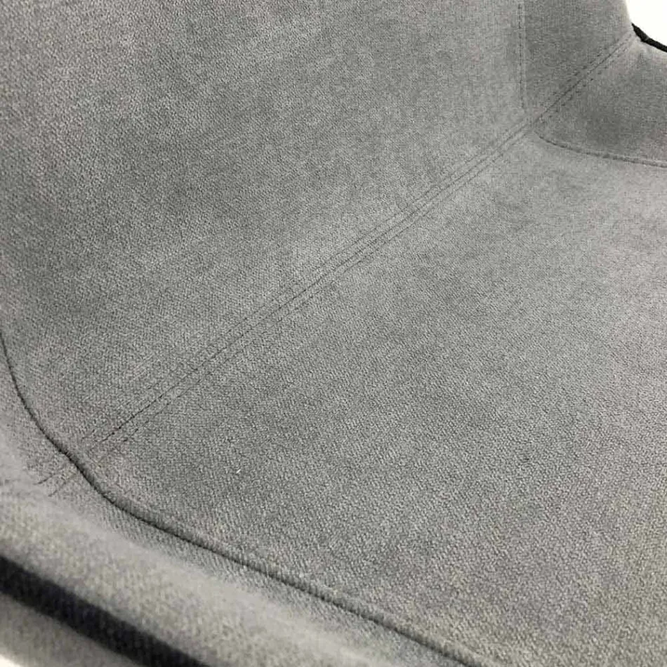 Sedia di design in tessuto con gambe a quadrato made in Italy, 4 pezzi - Oriella Viadurini