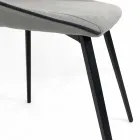 Sedia di design in tessuto con gambe a quadrato made in Italy, 4 pezzi - Oriella Viadurini