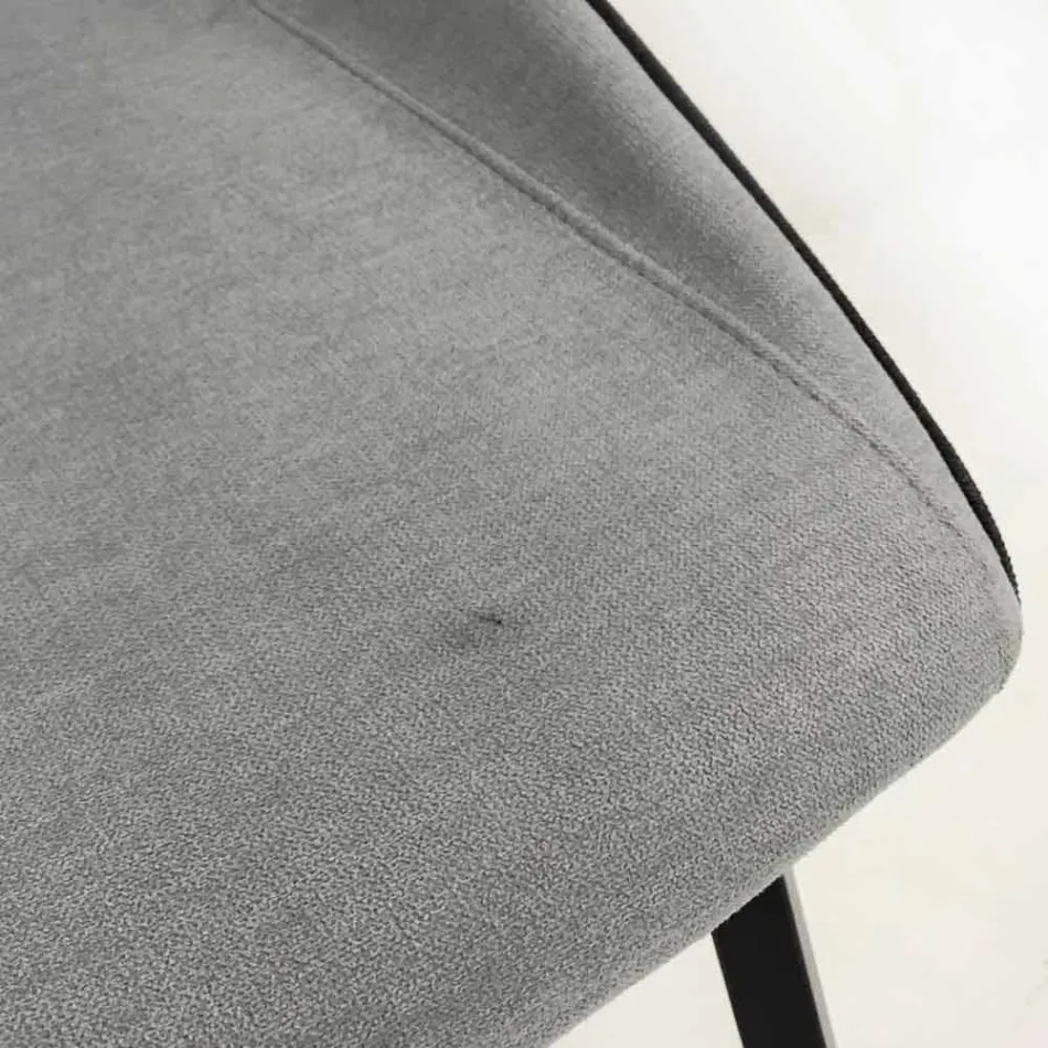 Sedia di design in tessuto con gambe a quadrato made in Italy, 4 pezzi - Oriella Viadurini