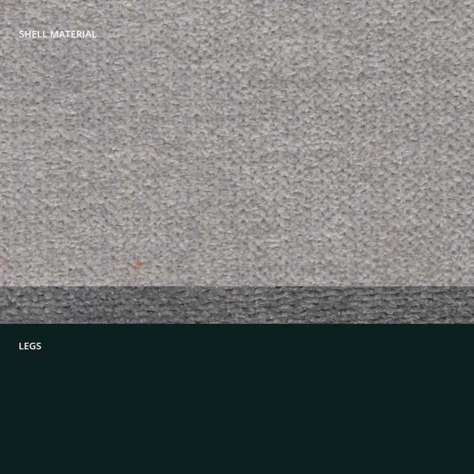 Sedia di design in tessuto con gambe a quadrato made in Italy, 4 pezzi - Oriella Viadurini