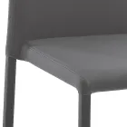 Sedia di Design Moderno Elegante in Ecopelle Colorato da Salotto - Grenger Viadurini