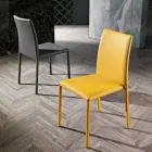 Sedia di Design Moderno Elegante in Ecopelle Colorato da Salotto - Grenger Viadurini