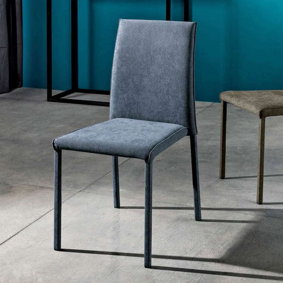 Sedia di design per sala da pranzo in tessuto fatta in Italia, Conny Viadurini
