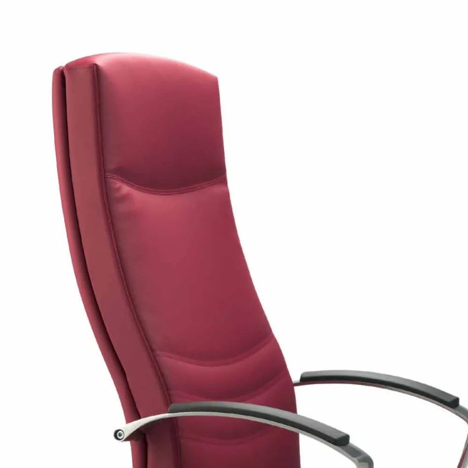 Sedia direzionale da uffici monoscocca in similpelle Debora  Viadurini