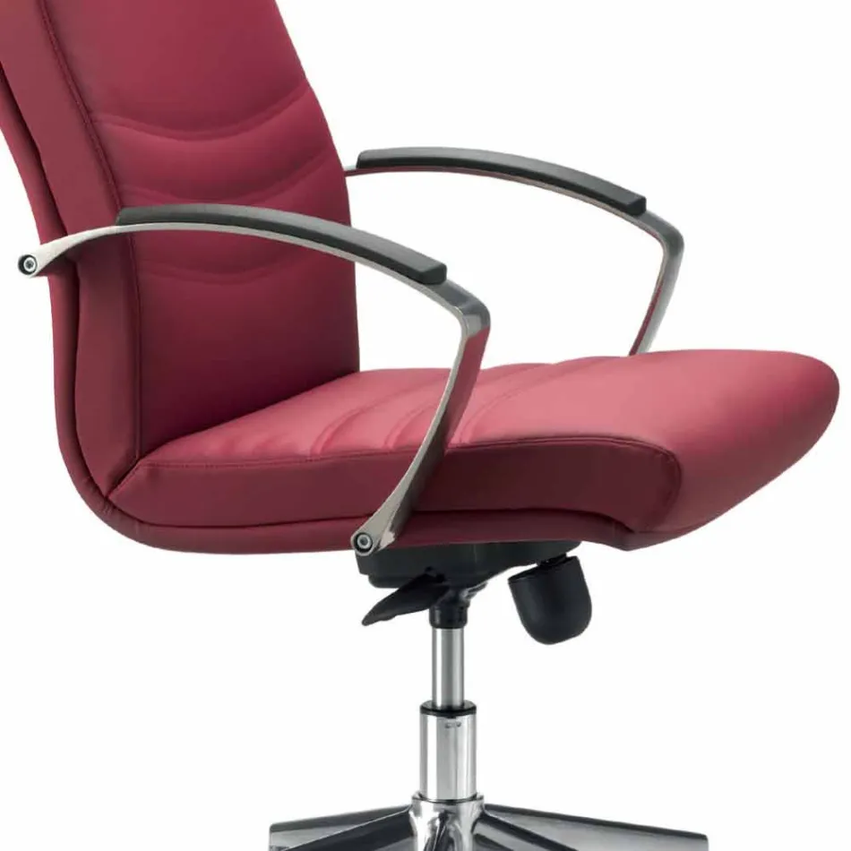 Sedia direzionale da uffici monoscocca in similpelle Debora  Viadurini