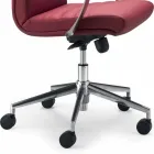 Sedia direzionale da uffici monoscocca in similpelle Debora  Viadurini