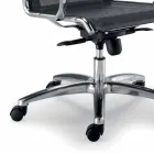 Sedia direzionale di design prodotta in Italia in monotelo rete Agata Viadurini