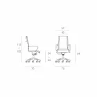 Sedia direzionale di design prodotta in Italia in monotelo rete Agata Viadurini