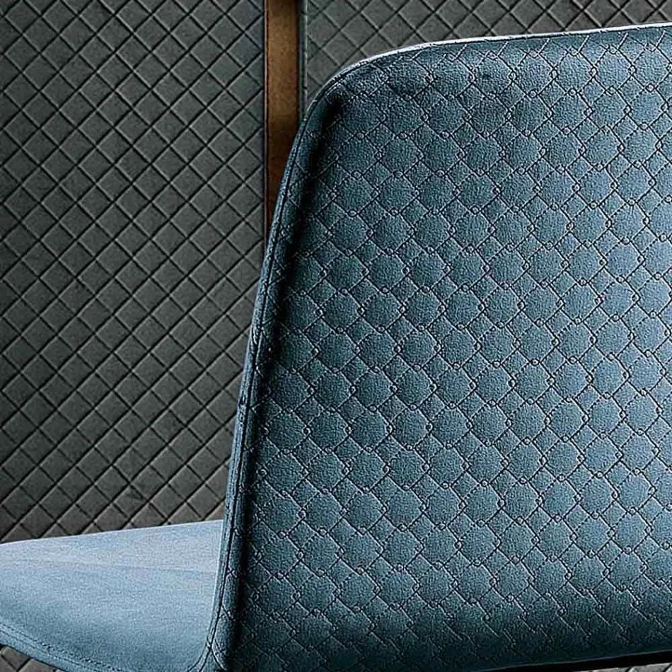 Sedia Elegante di Design Moderno in Velluto Colorato e Legno - Bizet Viadurini