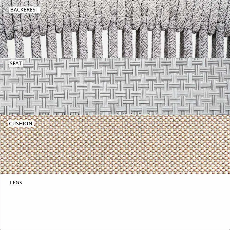 Sedia Esterno Impilabile con Braccioli Imbottita H 73cm  – Smart by Varaschin Viadurini