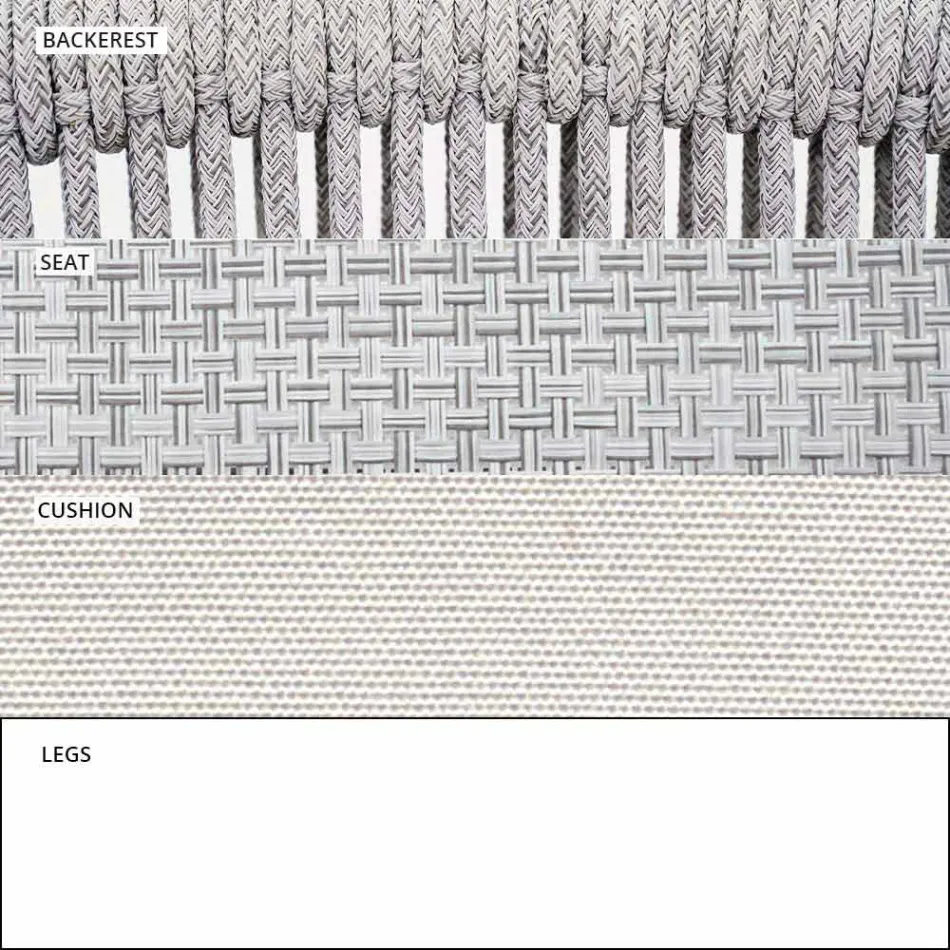 Sedia Esterno Impilabile con Braccioli Imbottita H 73cm  – Smart by Varaschin Viadurini