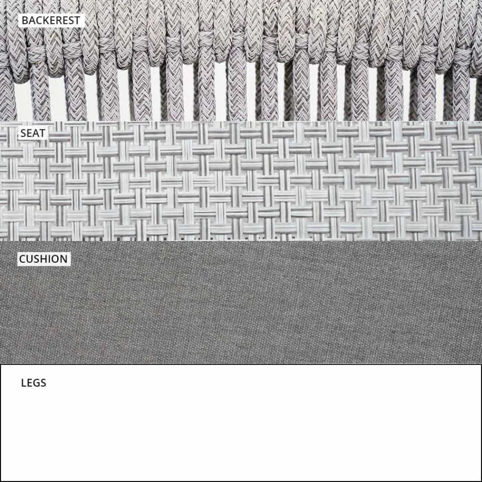 Sedia Esterno Impilabile con Braccioli Imbottita H 73cm  – Smart by Varaschin Viadurini