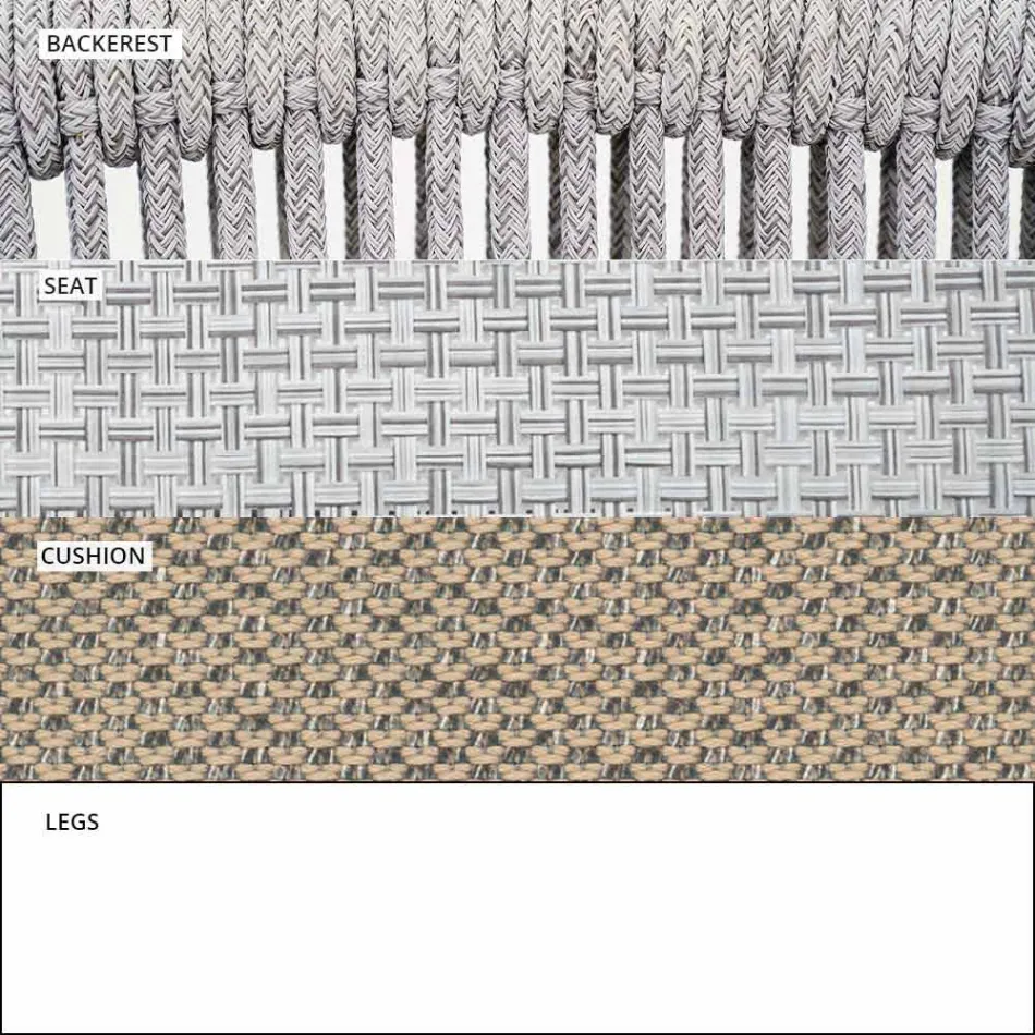 Sedia Esterno Impilabile con Braccioli Imbottita H 73cm  – Smart by Varaschin Viadurini