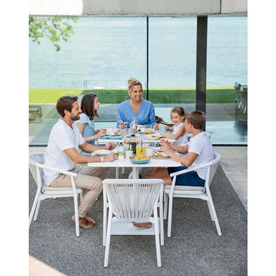 Sedia Esterno Impilabile con Braccioli Imbottita H 73cm  – Smart by Varaschin Viadurini