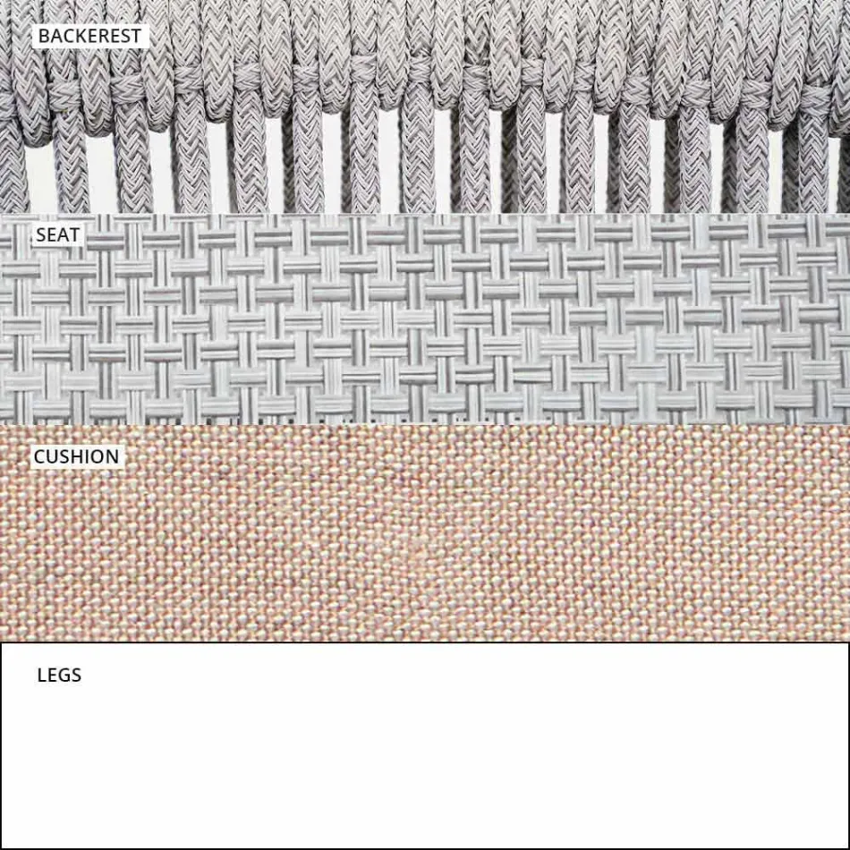 Sedia Esterno Impilabile con Braccioli Imbottita H 73cm  – Smart by Varaschin Viadurini