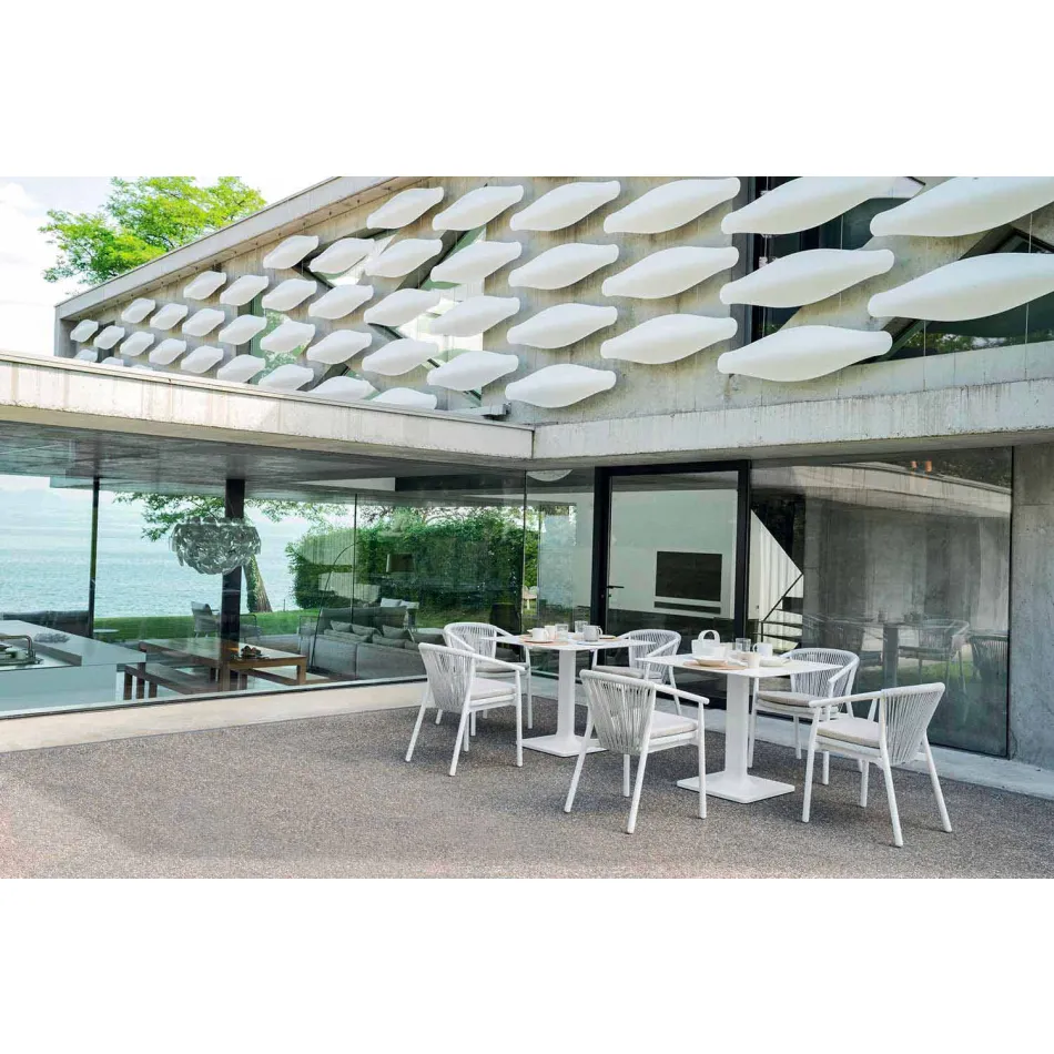 Sedia Esterno Impilabile con Braccioli Imbottita H 73cm  – Smart by Varaschin Viadurini