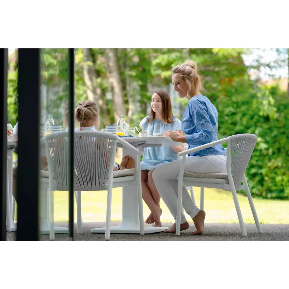 Sedia Esterno Impilabile con Braccioli Imbottita H 73cm  – Smart by Varaschin Viadurini