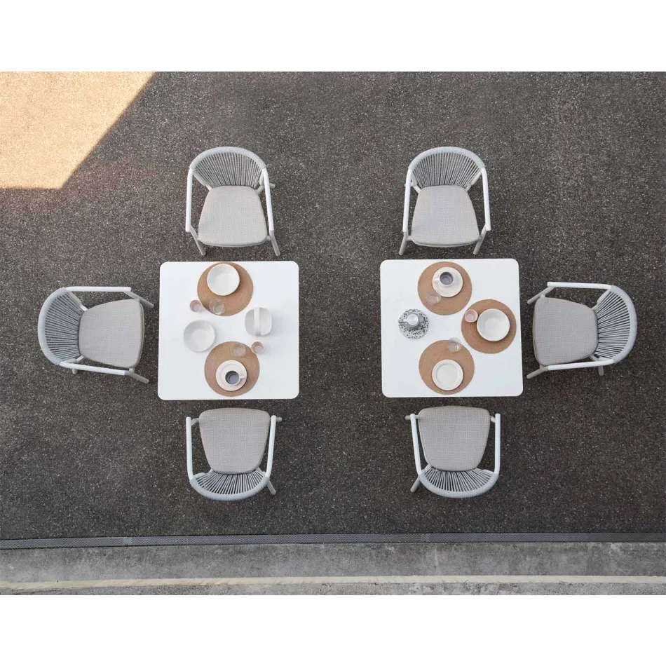 Sedia Esterno Impilabile con Braccioli Imbottita H 73cm  – Smart by Varaschin Viadurini