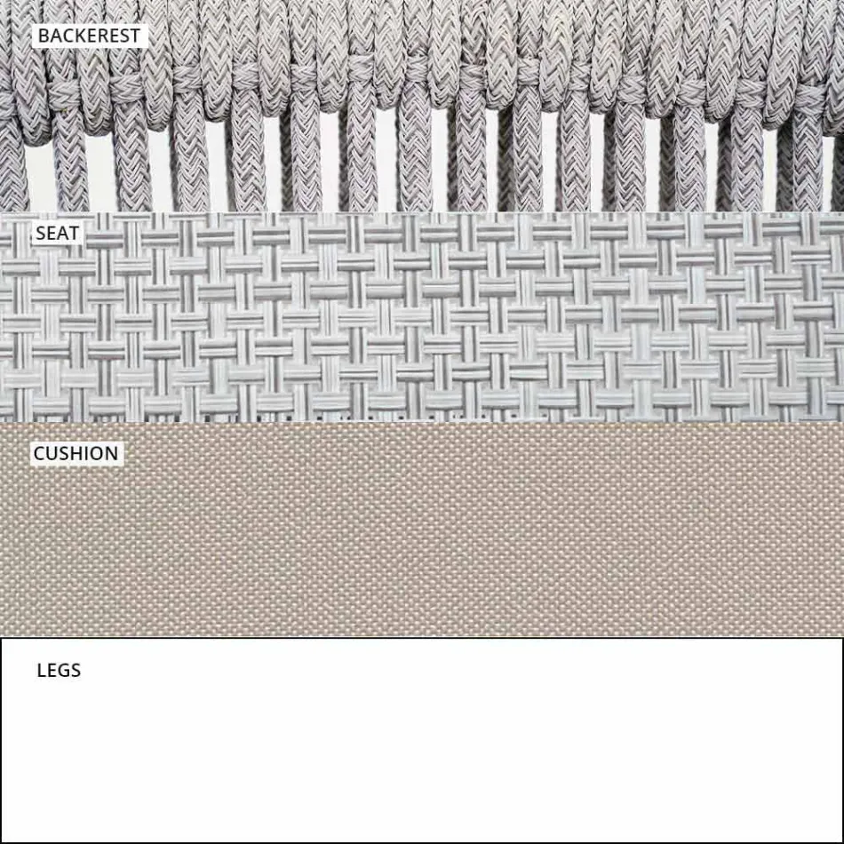 Sedia Esterno Impilabile con Braccioli Imbottita H 73cm  – Smart by Varaschin Viadurini