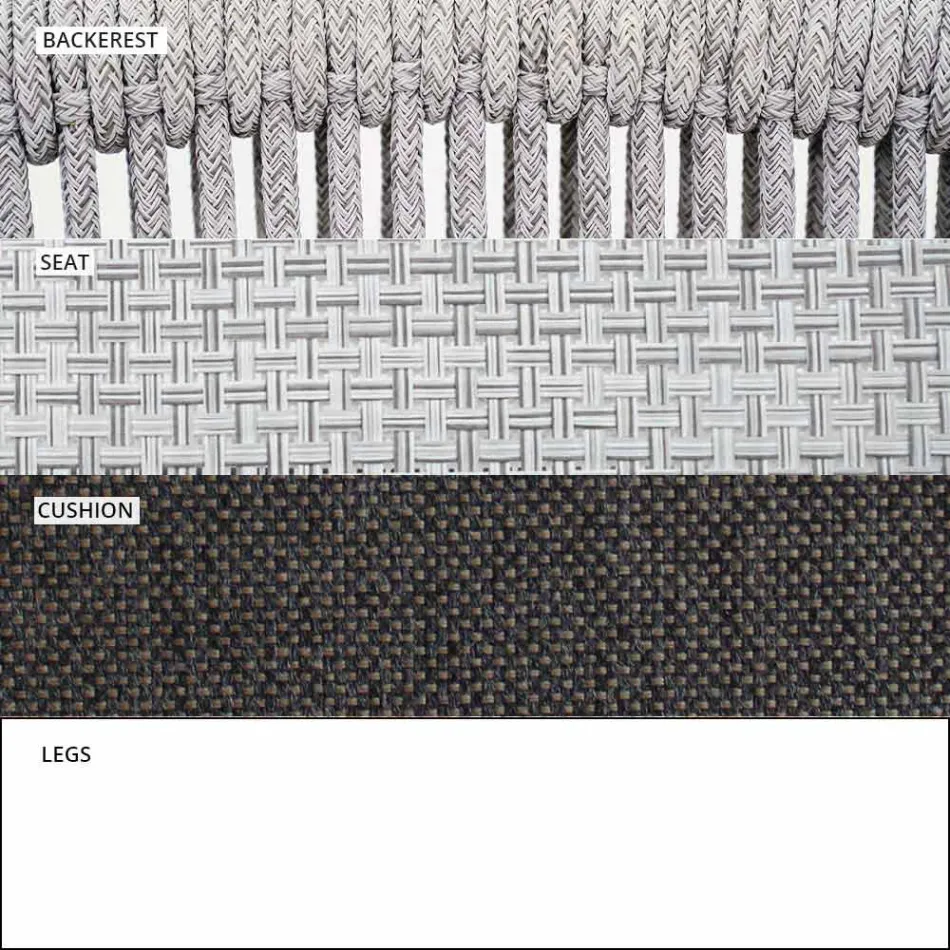 Sedia Esterno Impilabile con Braccioli Imbottita H 73cm  – Smart by Varaschin Viadurini