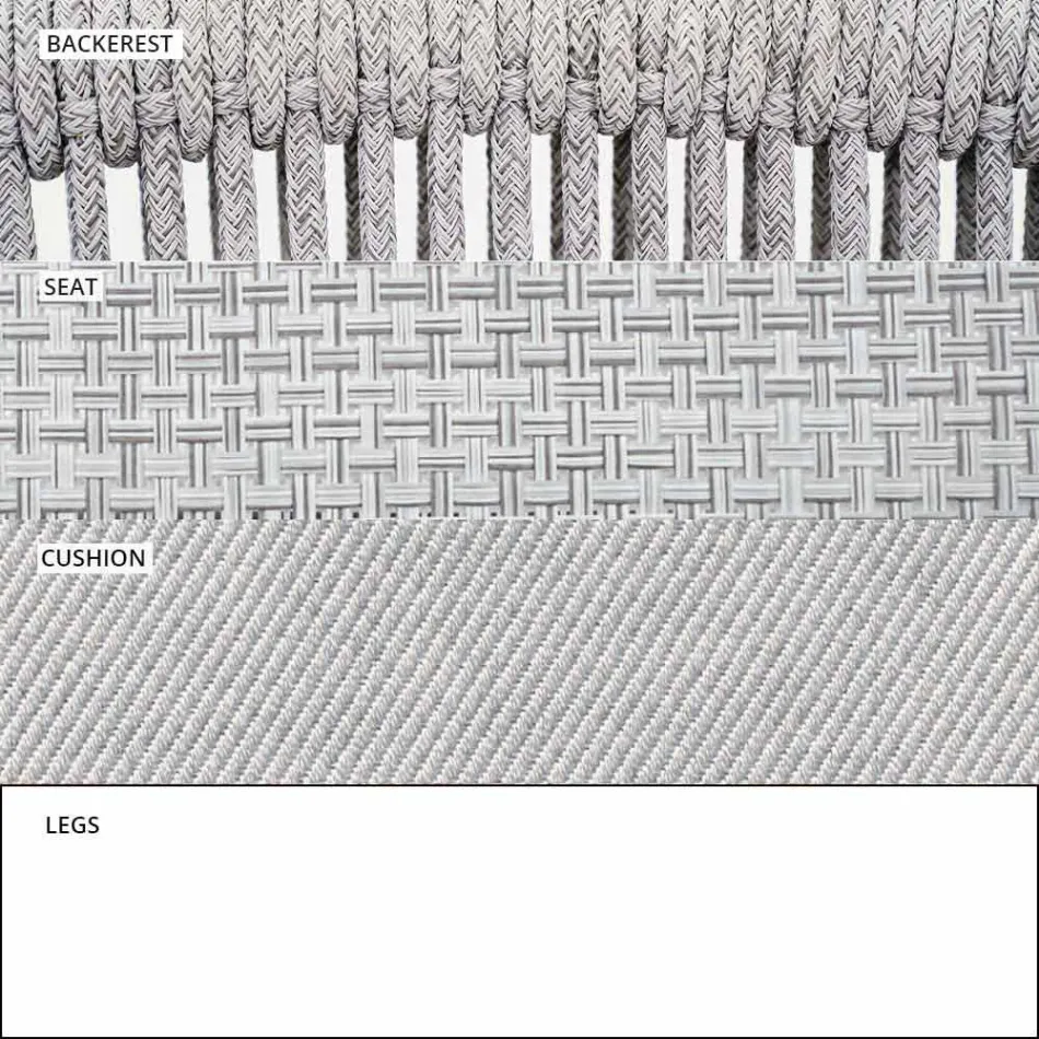 Sedia Esterno Impilabile con Braccioli Imbottita H 73cm  – Smart by Varaschin Viadurini