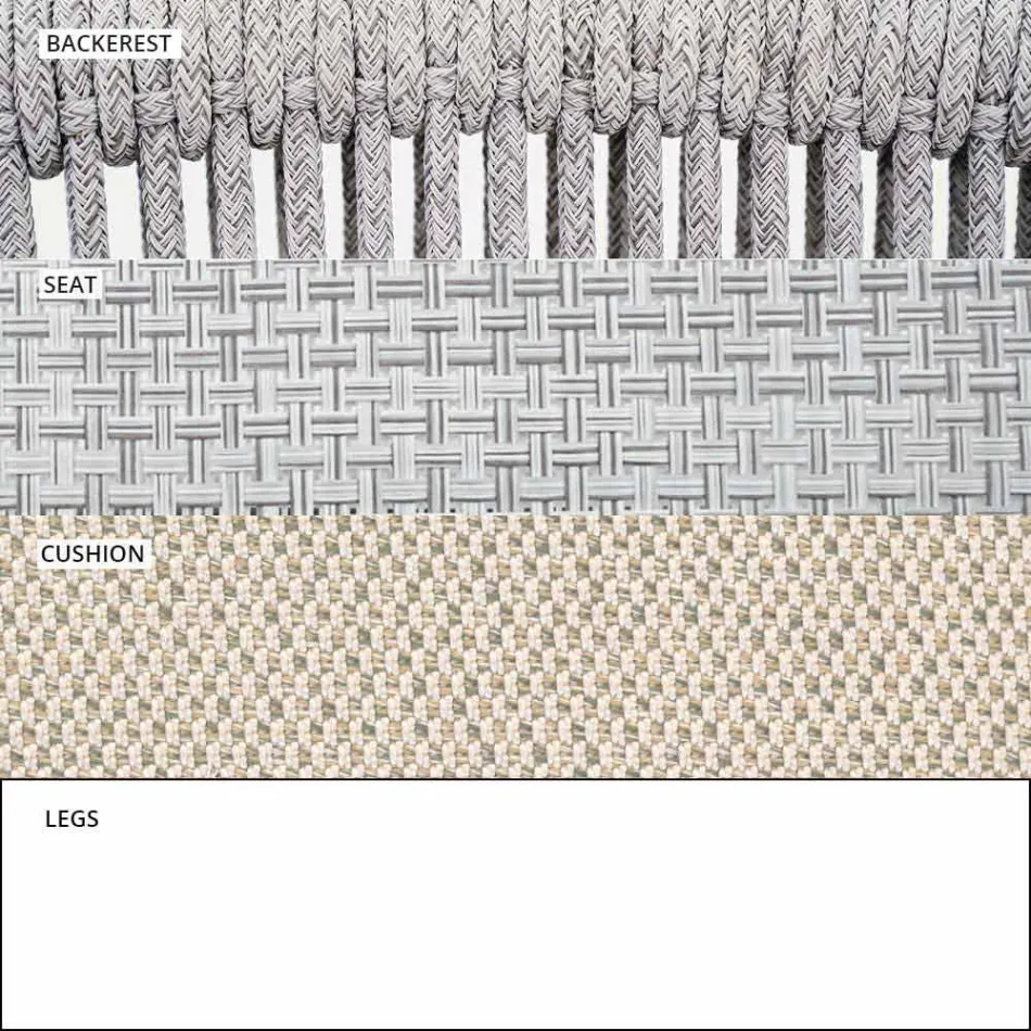 Sedia Esterno Impilabile con Braccioli Imbottita H 73cm  – Smart by Varaschin Viadurini