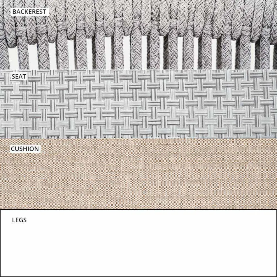 Sedia Esterno Impilabile con Braccioli Imbottita H 73cm  – Smart by Varaschin Viadurini