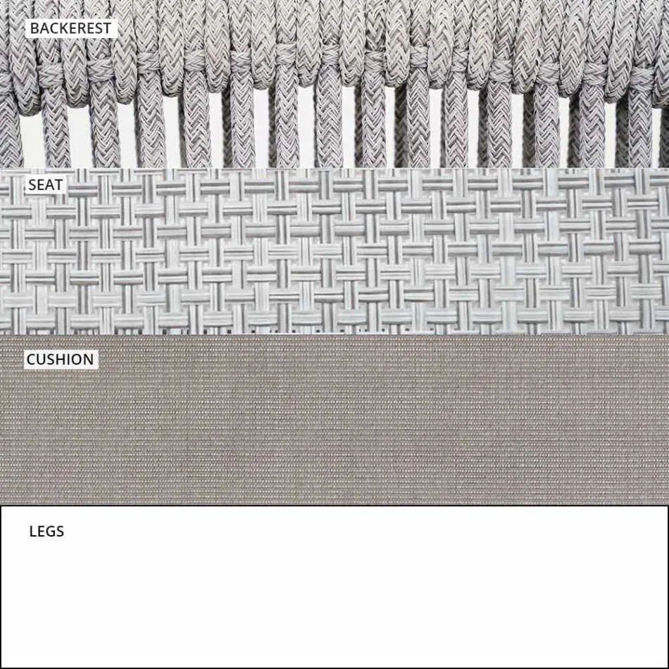 Sedia Esterno Impilabile con Braccioli Imbottita H 73cm  – Smart by Varaschin Viadurini