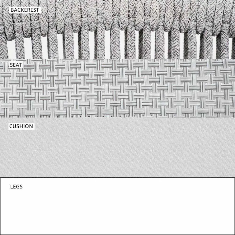 Sedia Esterno Impilabile con Braccioli Imbottita H 73cm  – Smart by Varaschin Viadurini