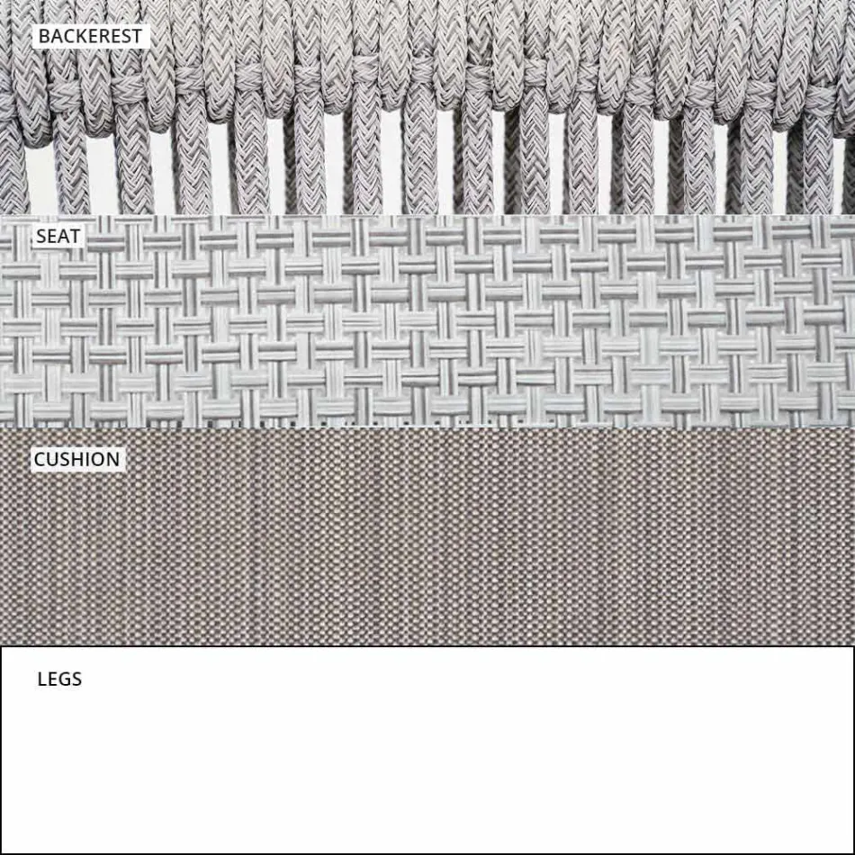 Sedia Esterno Impilabile con Braccioli Imbottita H 73cm  – Smart by Varaschin Viadurini