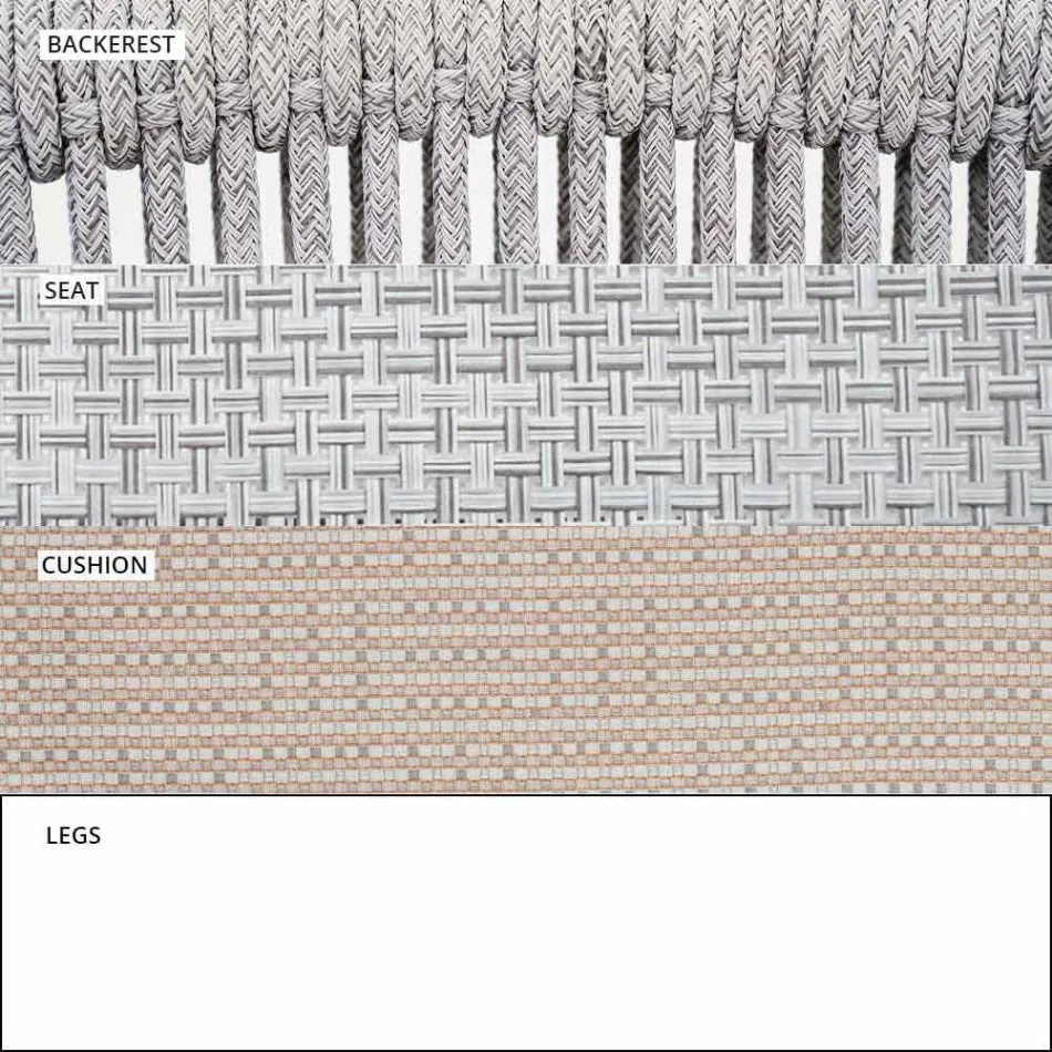 Sedia Esterno Impilabile con Braccioli Imbottita H 73cm  – Smart by Varaschin Viadurini